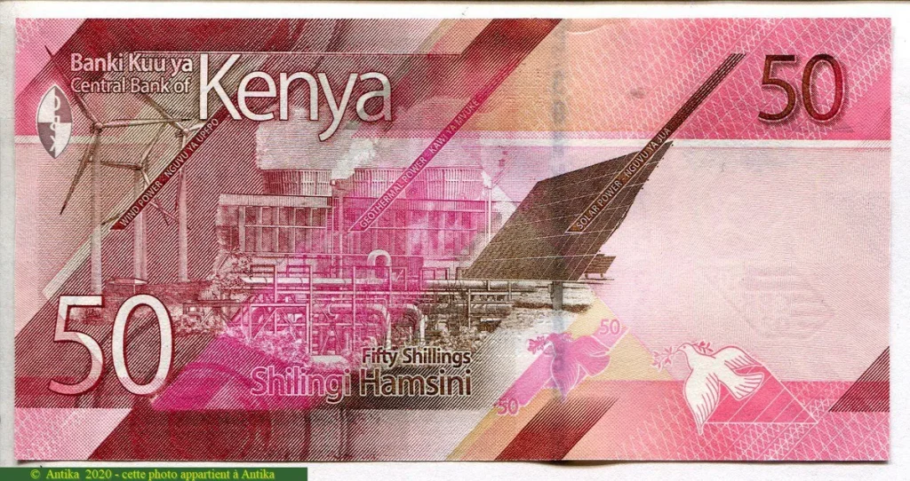 50 Shilings M.J Kenyatta & Industrie (Superbe Billet) * * * * *