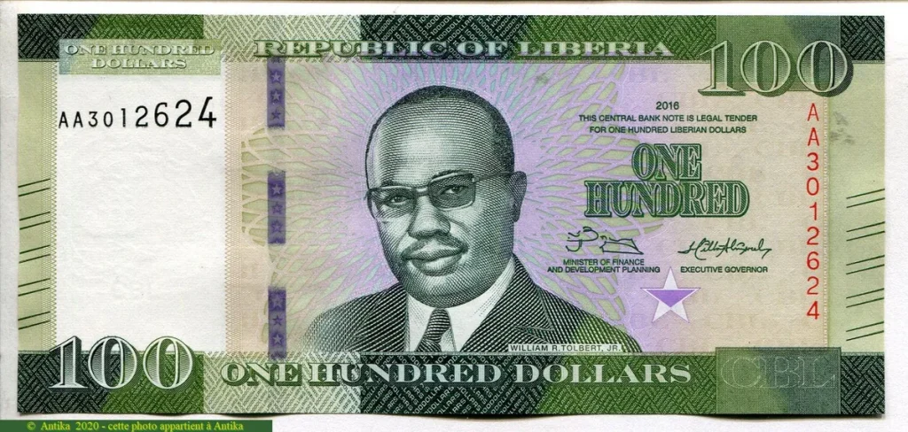 100 Dollars William R.Tolbert Jr NOUVEAUTE * *