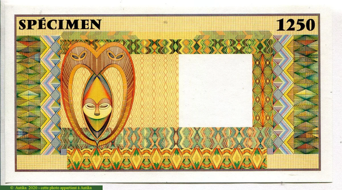 1250 Echantillon SPECIMEN Filigranne Antilope Superbe Billet