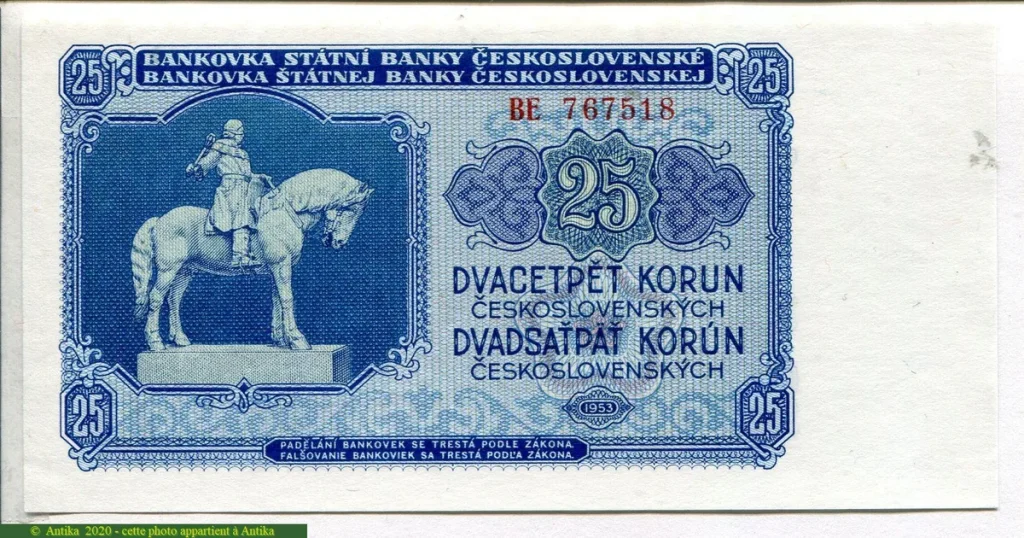 25 Korun Statue équestre de Jan Zizka * * * NOUVEAUTE