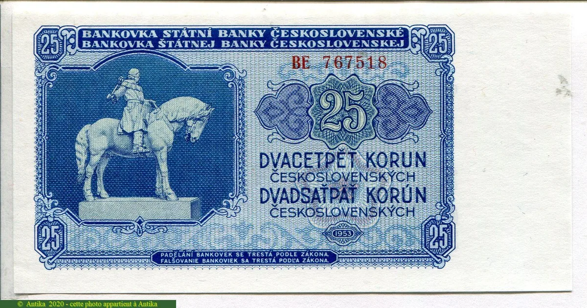 25 Korun Statue équestre de Jan Zizka * * * NOUVEAUTE