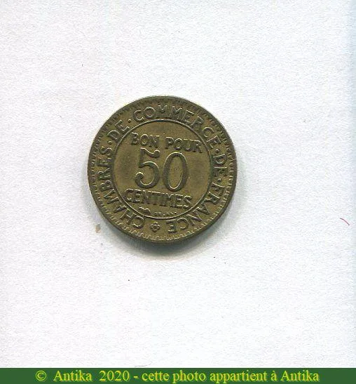 50 CENTIMES CHAMBRE DE COMMERCE
