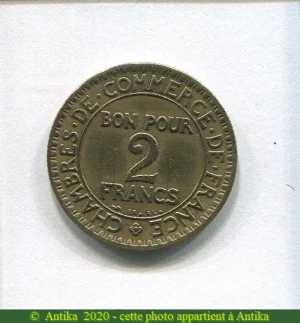 2 FRANCS CHAMBRE DE COMMERCE