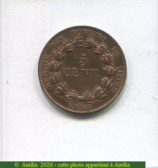 5 CENTIMES ESSAI Cuivre de BARRE