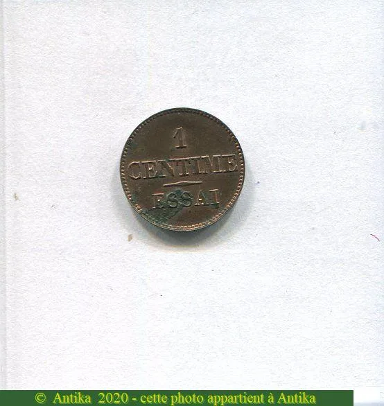 1 CENTIME ESSAI Bronze de BARRE