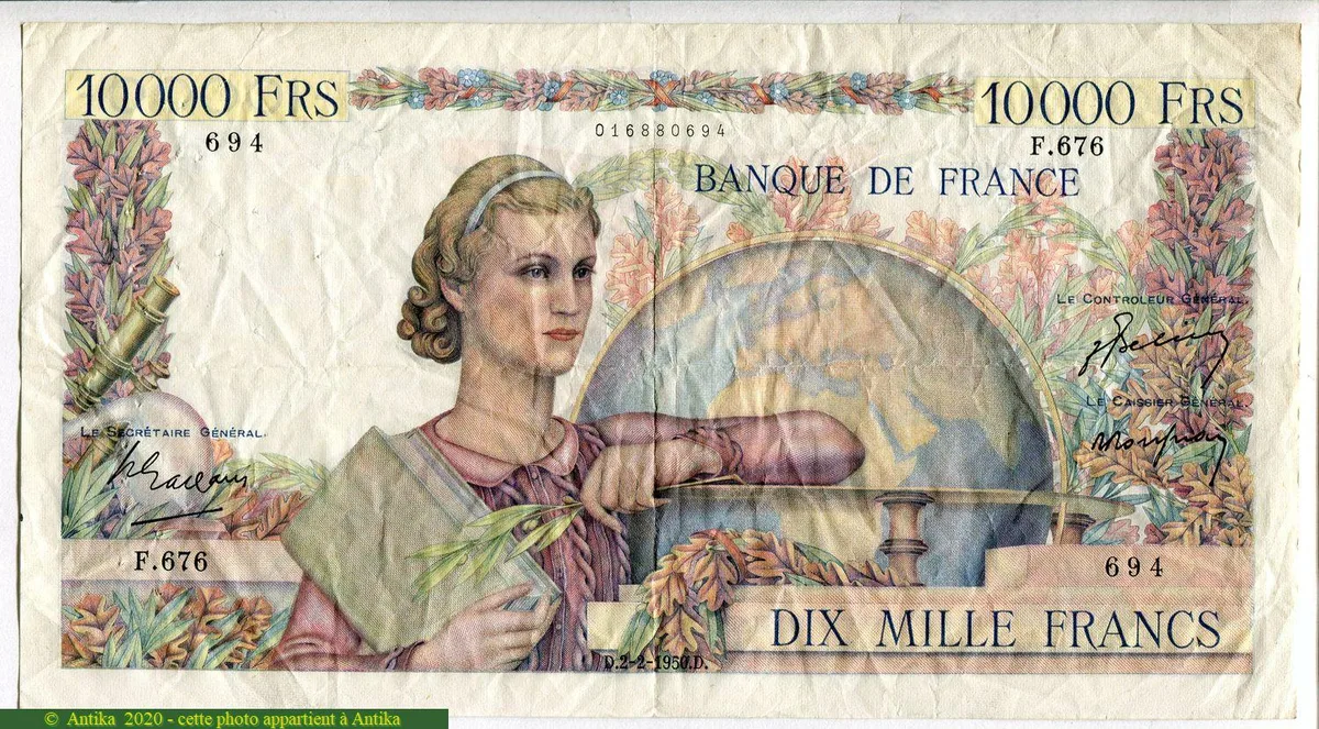 10 000 FRANCS GENIE Français- Type 1945