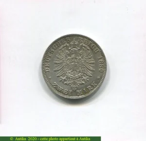 2 MARK Argt GUILLAUME I er A:Berlin RARE