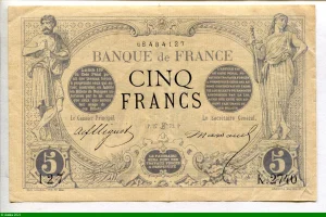 5 FRANCS NOIR - Type 1871