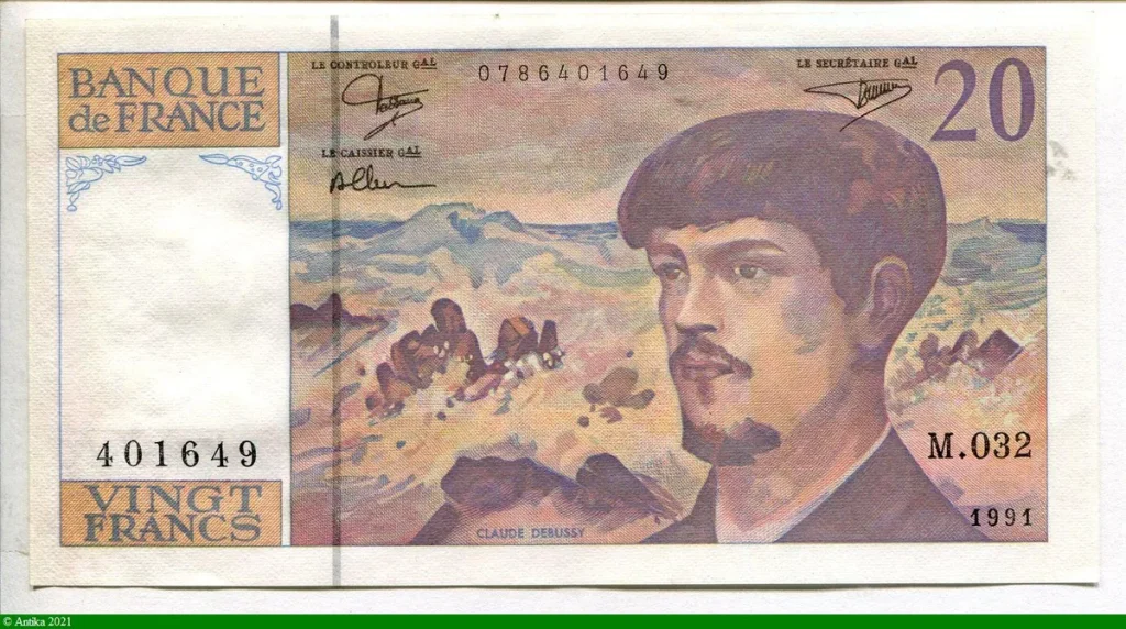 20 FRANCS DEBUSSY - Type 1980 à fil sécurité