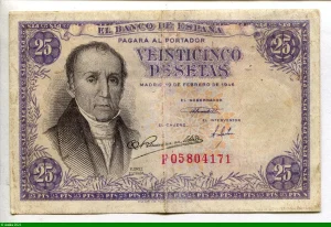 25 Pesetas Florez Estrada