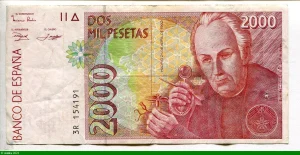 2000 Pesetas José Celestino Mutis * *