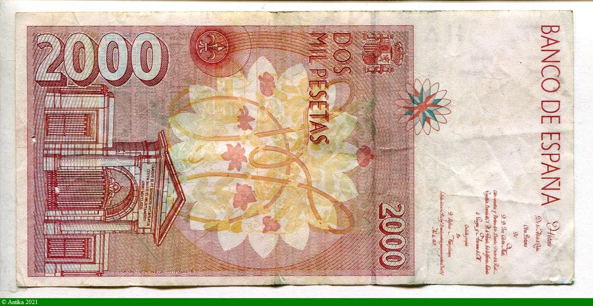 2000 Pesetas José Celestino Mutis * *