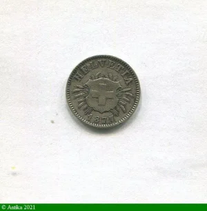 5 Centimes Billon (Croix Suisse) Helvétia Assez RARE