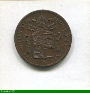 BAIOCCO Cuivre GREGOIRE XVI Etats Pontificaux R:Rome