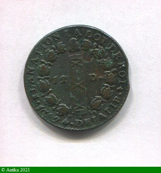 12 DENIERS FRANCOIS, An 3 à 5 LOUIS XVI