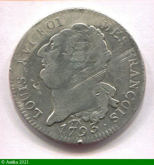 ECU de 6 livres FRANCOIS LOUIS XVI