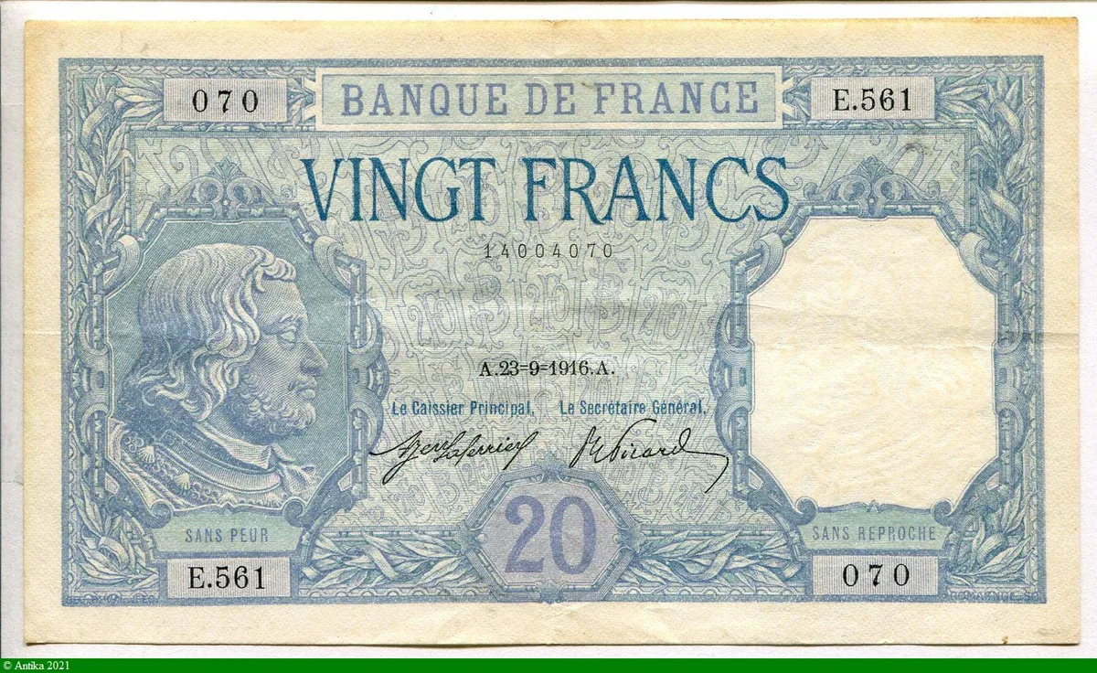 20 FRANCS BAYARD - Type1916