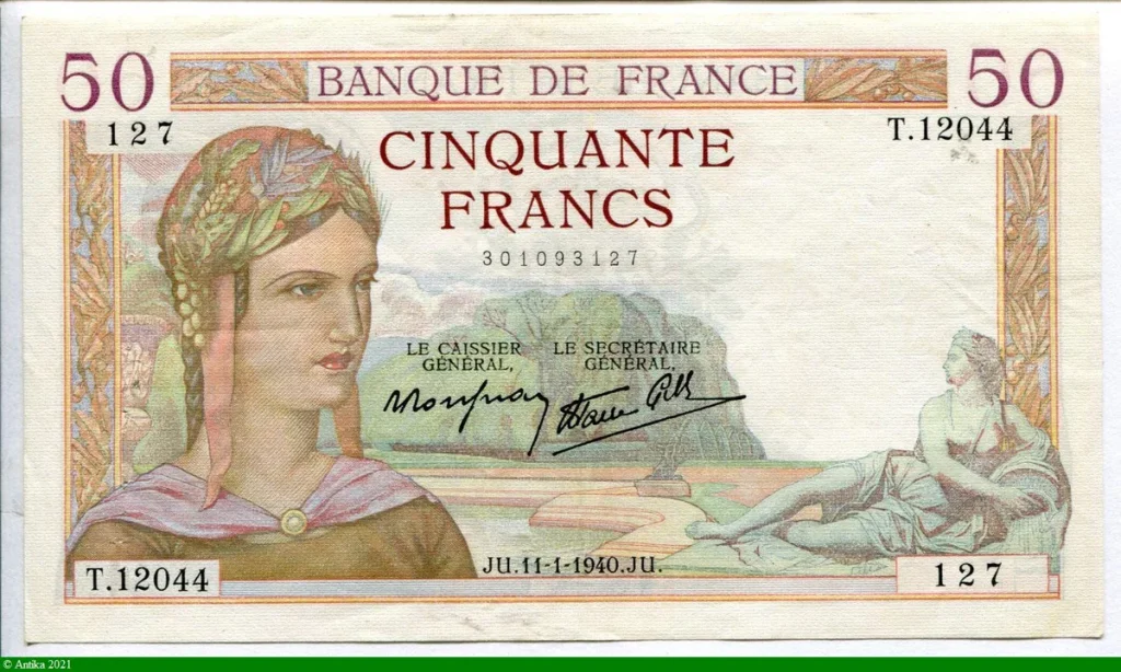 50 FRANCS CERES - Type 1933 modifié