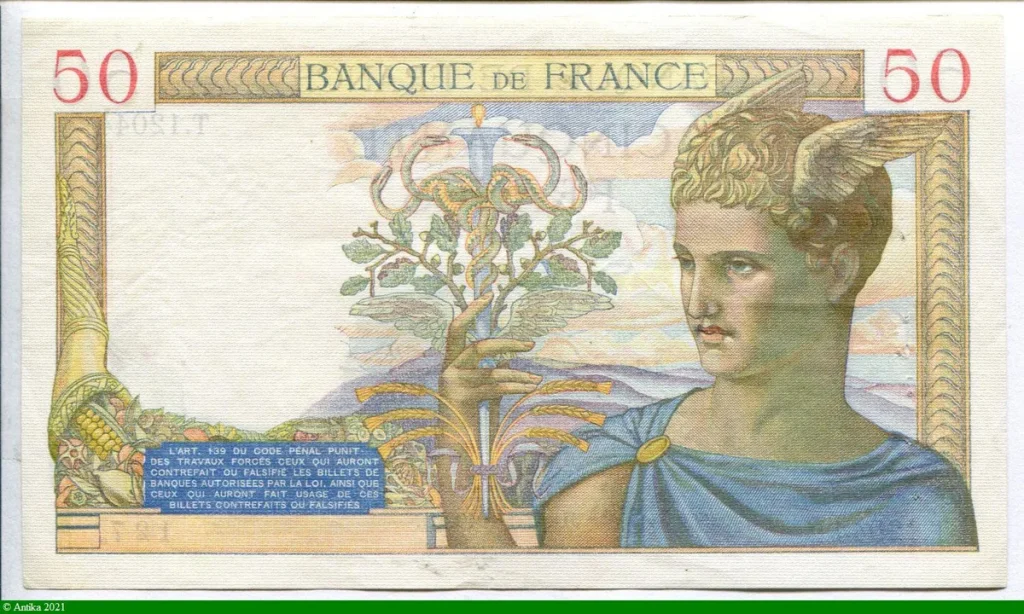 50 FRANCS CERES - Type 1933 modifié