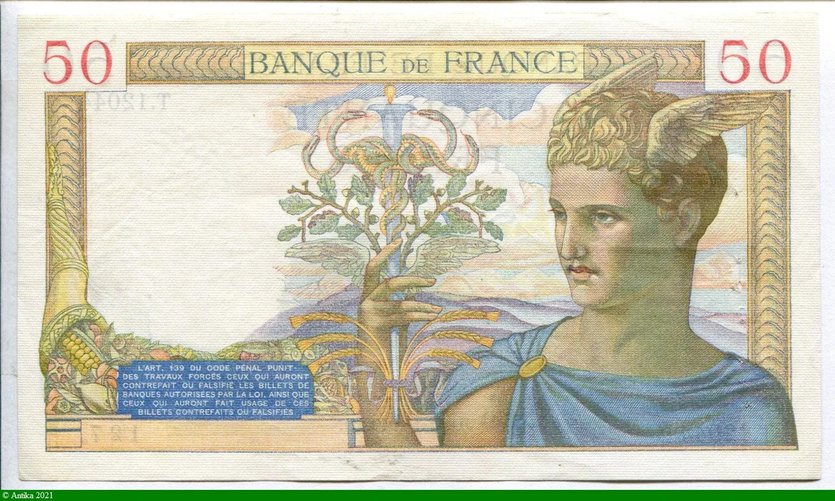 50 FRANCS CERES - Type 1933 modifié