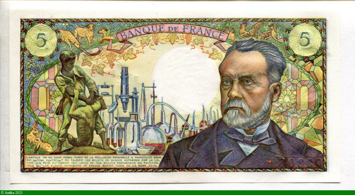 5 FRANCS PASTEUR - Type 1966