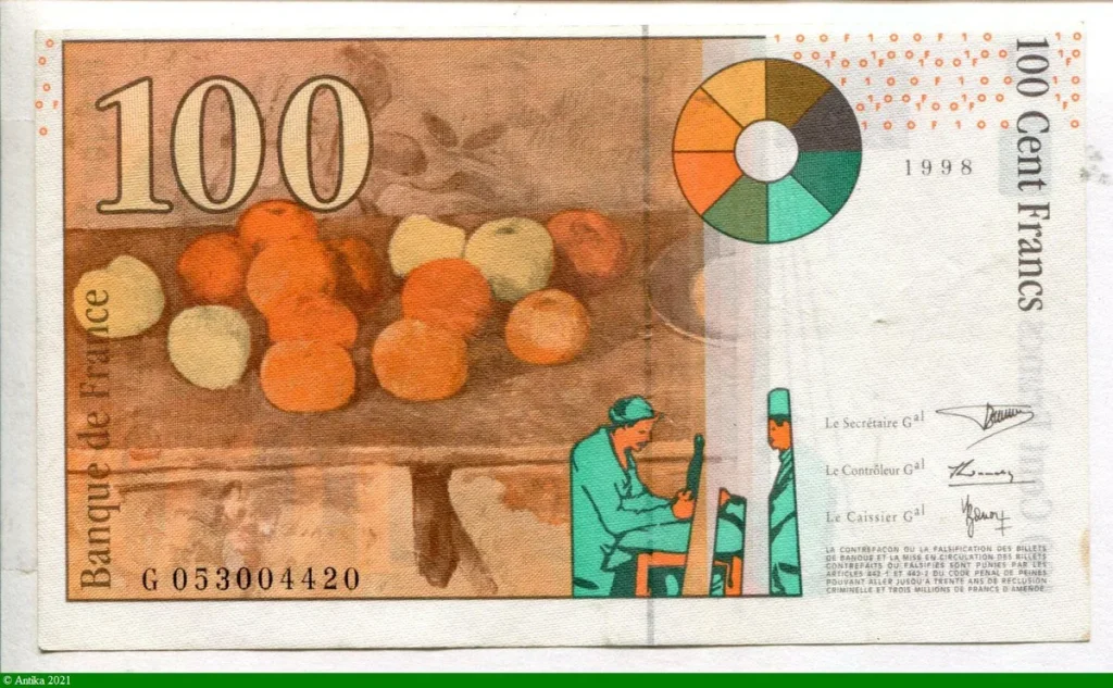 100 FRANCS CEZANNE -Type 1997