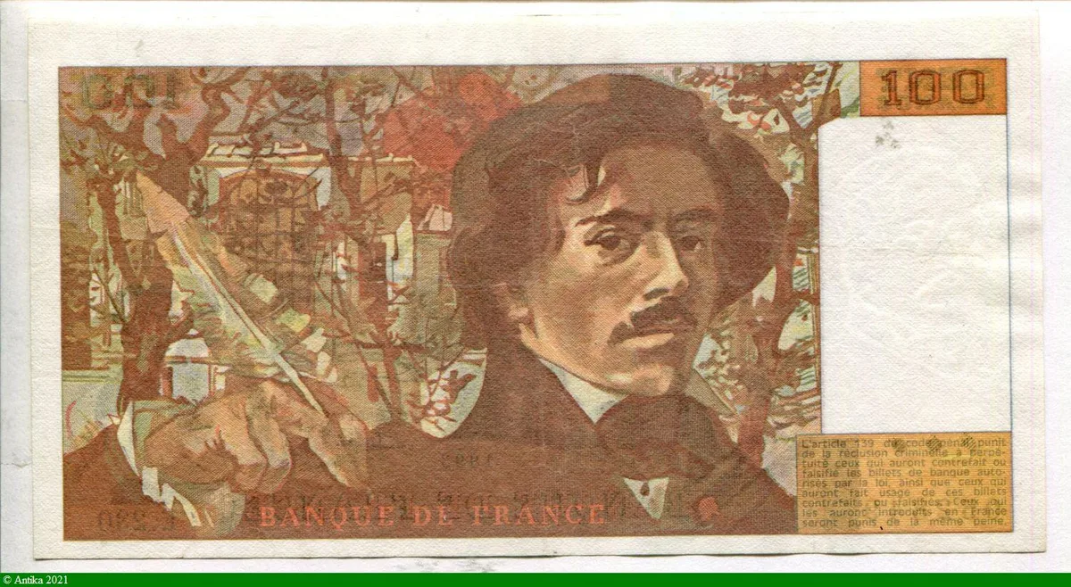100 FRANCS DELACROIX - Type 1978 "imprimé en continu"