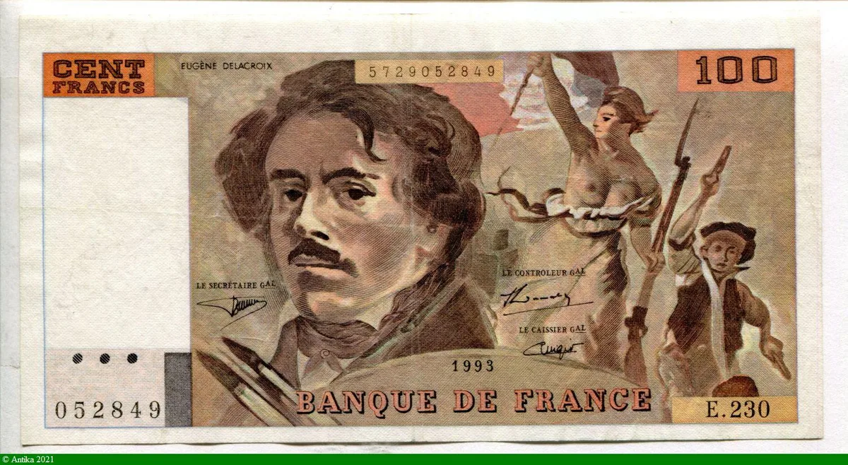 100 FRANCS DELACROIX - Type 1978 "imprimé en continu"