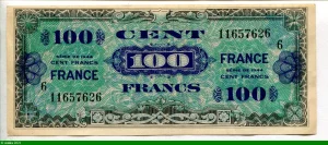 100 FRANCS Verso "France"