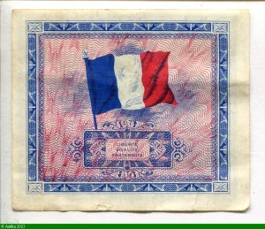 5 FRANCS Verso "Drapeau"