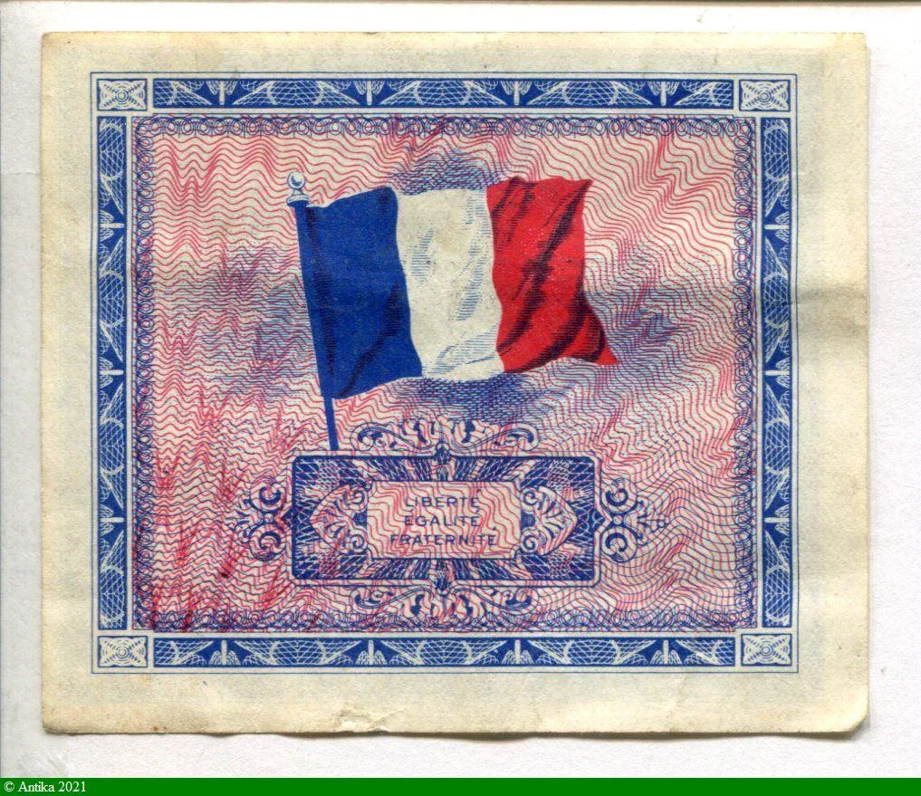 5 FRANCS Verso "Drapeau"