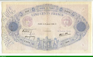 500 FRANCS BLEU & ROSE -Type 1888 modifié