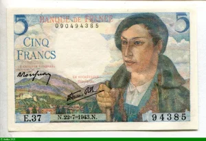 5 FRANCS BERGER - Type 1943
