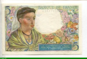5 FRANCS BERGER - Type 1943