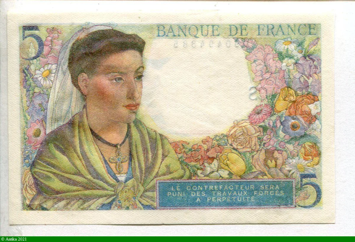 5 FRANCS BERGER - Type 1943
