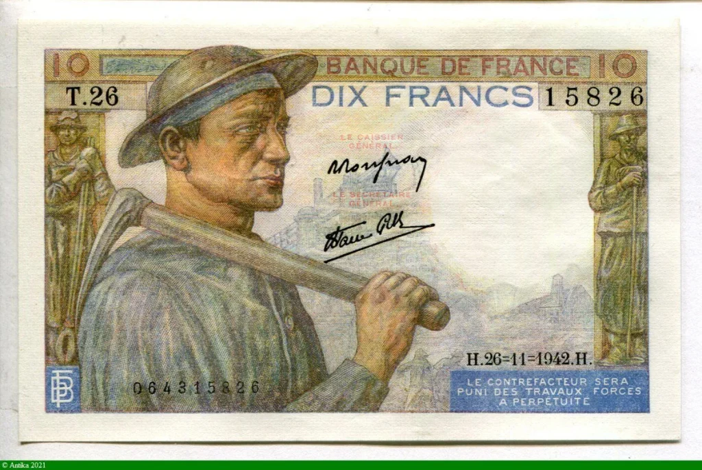 10 FRANCS MINEUR - type 1941