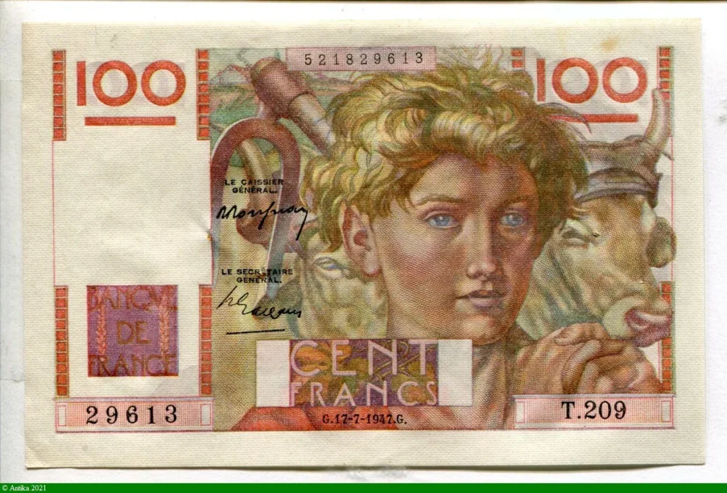 100 FRANCS JEUNE PAYSAN - Type 1945