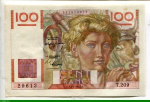 100 FRANCS JEUNE PAYSAN - Type 1945