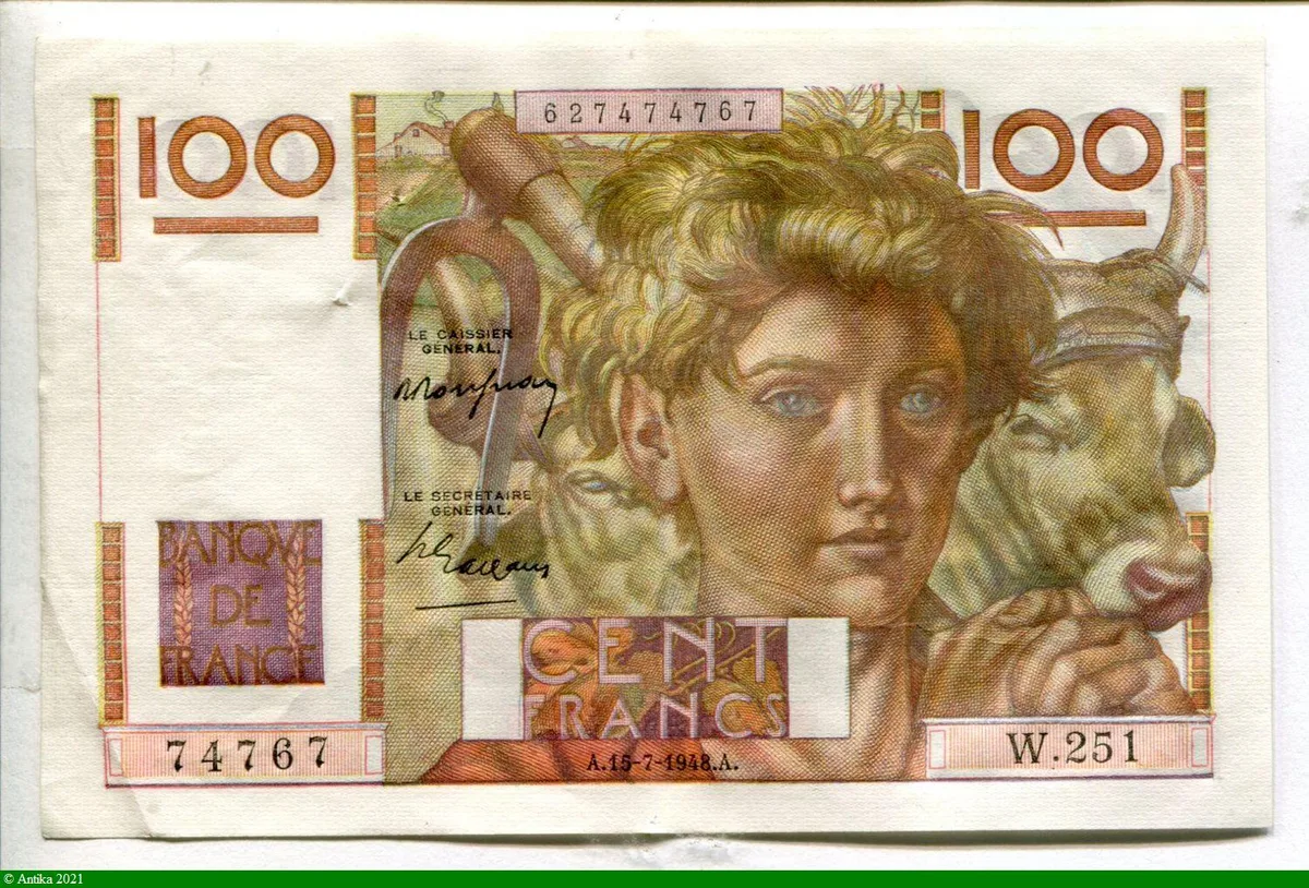 100 FRANCS JEUNE PAYSAN - Type 1945