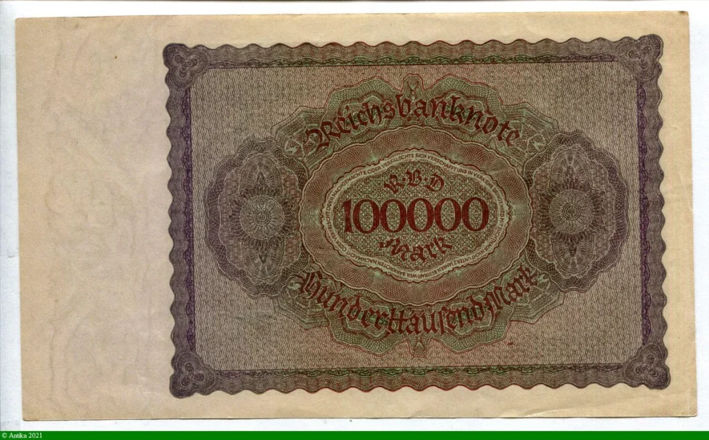 100 000 Mark Portrait Merchant Gisze * *