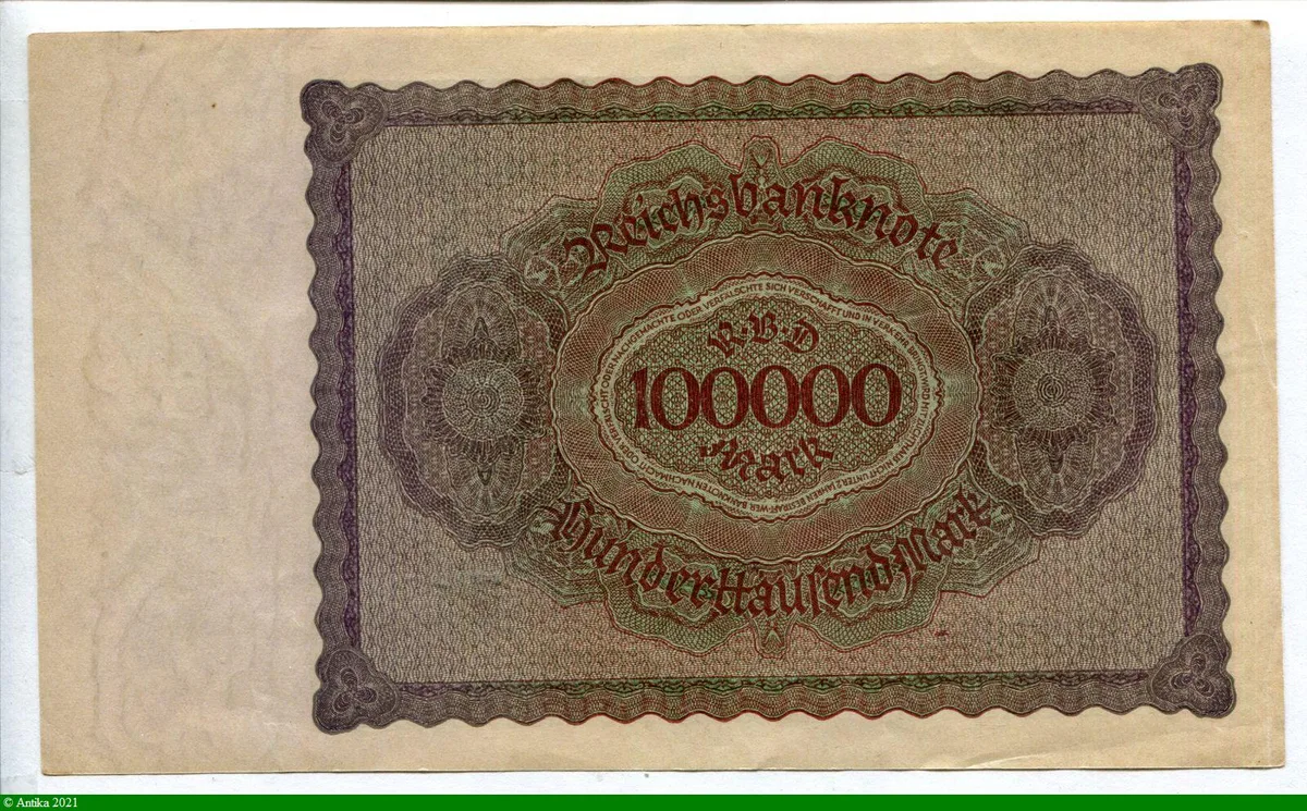 100 000 Mark Portrait Merchant Gisze * *