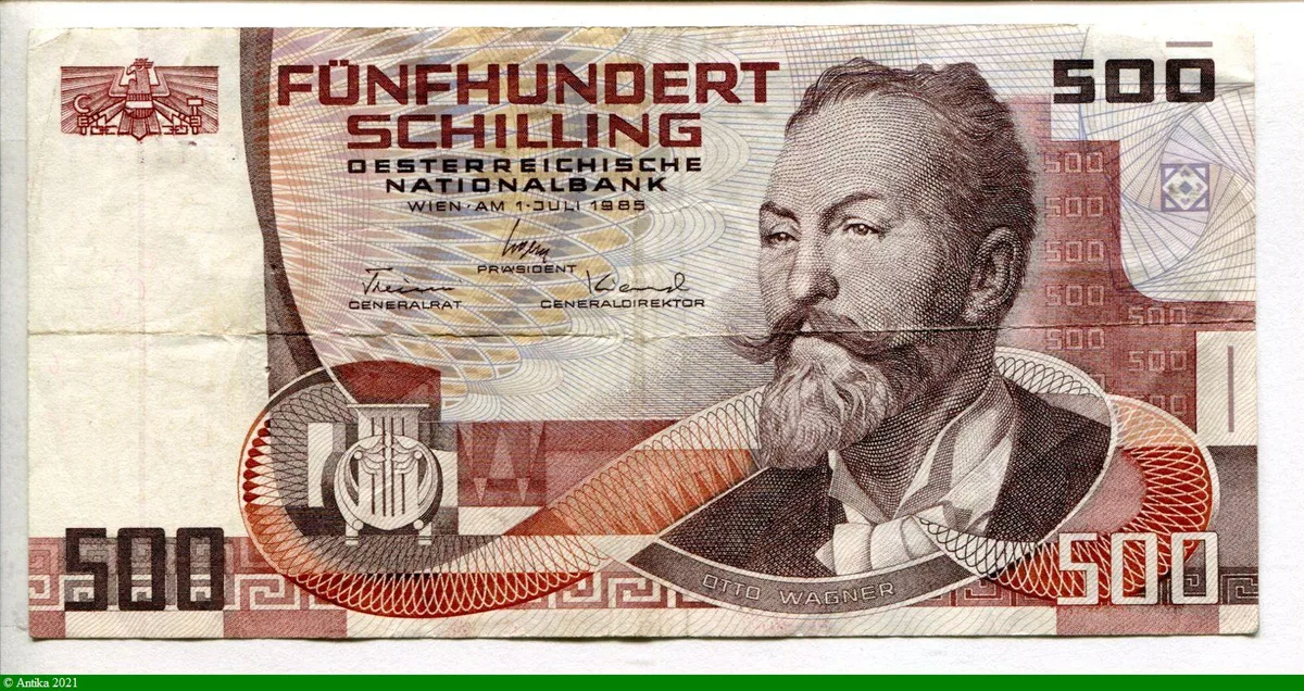500 Schilling Otto Wagner