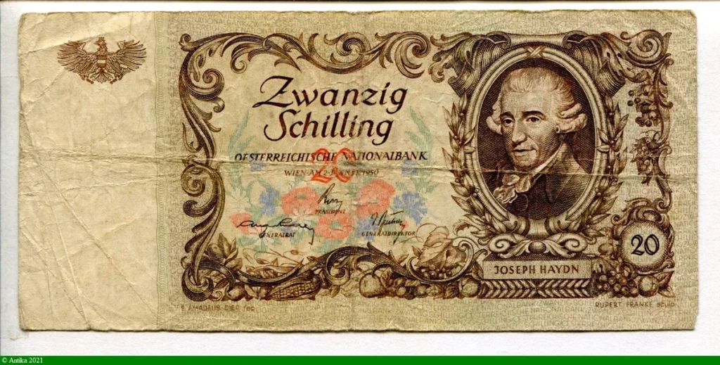 20 Schilling Joseph Haydn * * *