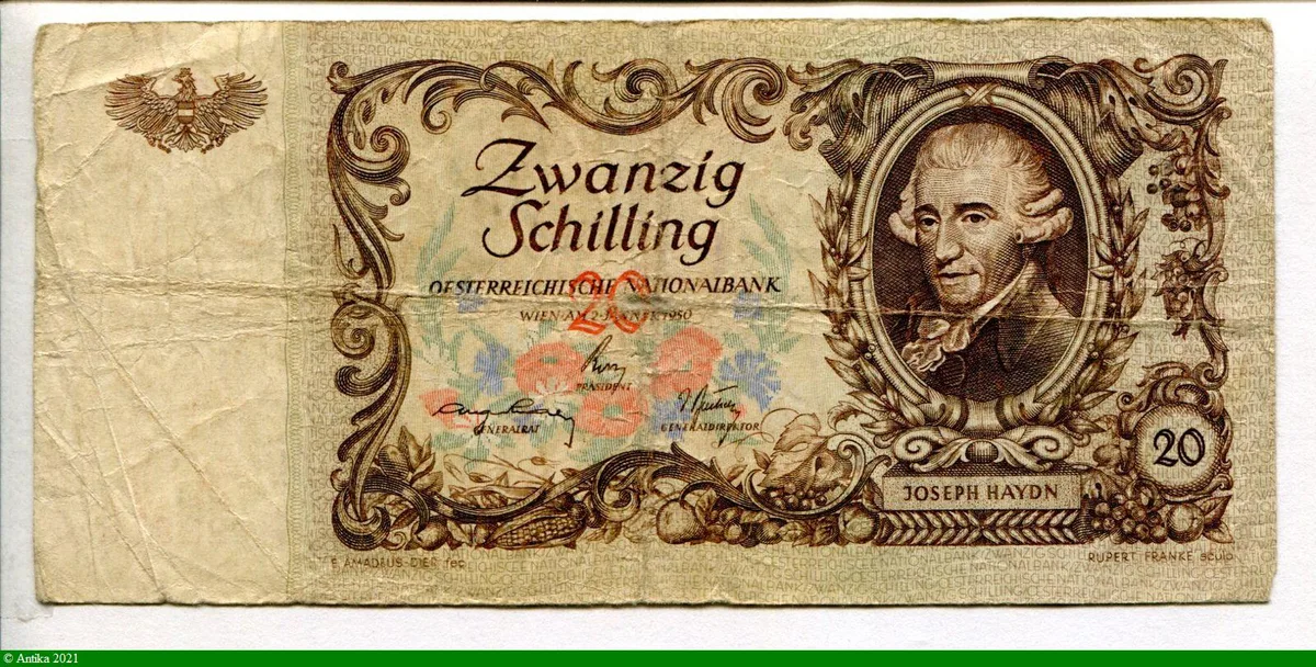 20 Schilling Joseph Haydn * * *