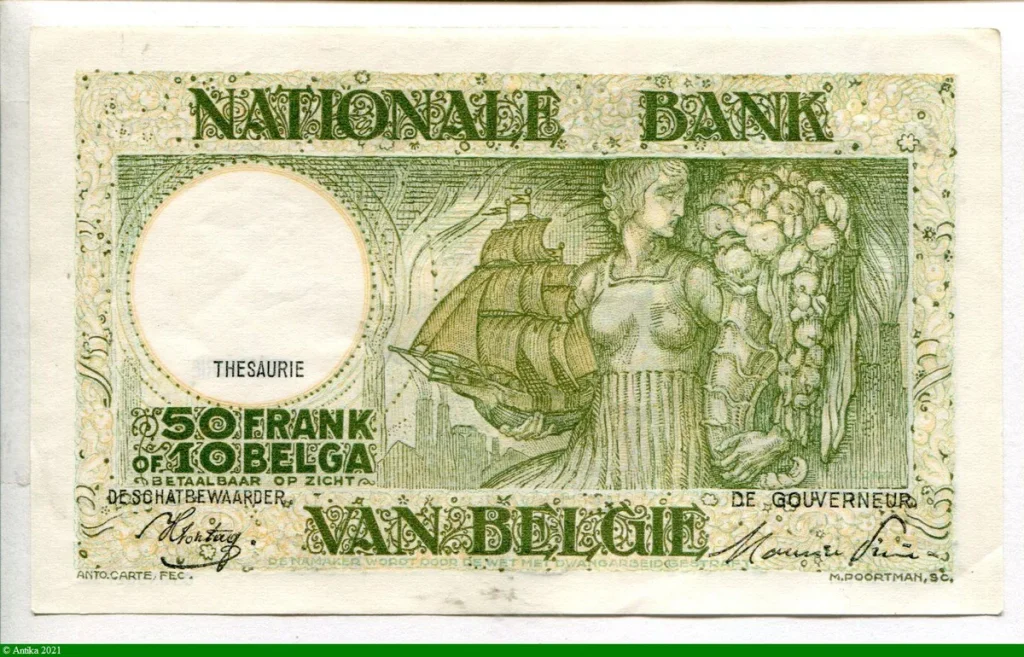 50 Francs-10 Belgas Paysanne portant du Blé * * * * *