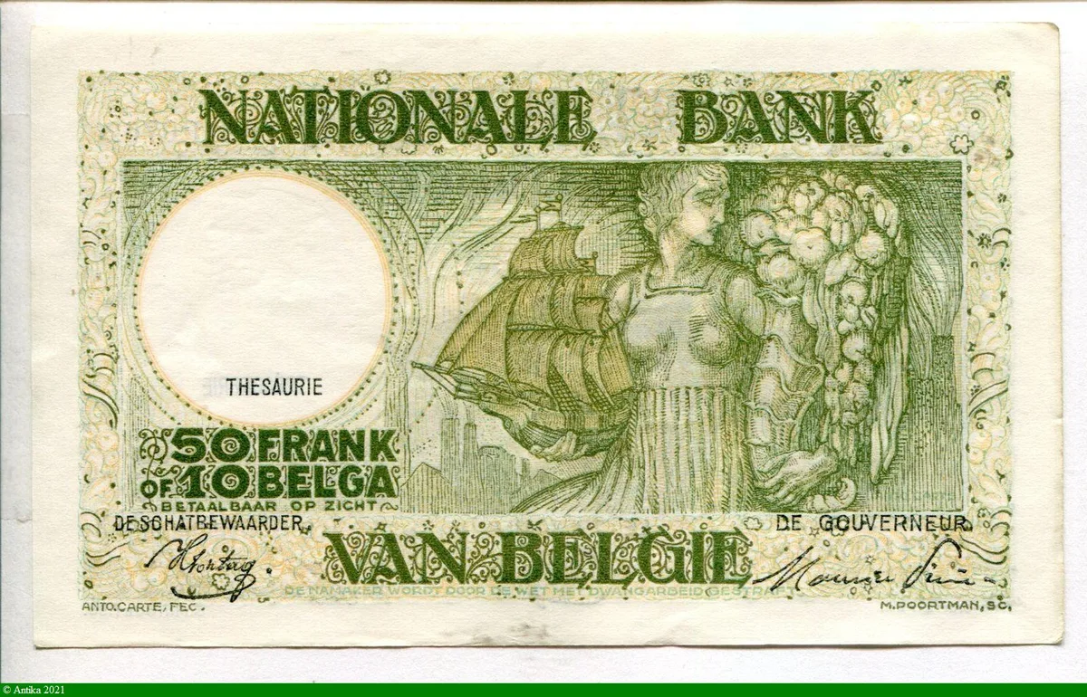 50 Francs-10 Belgas Paysanne portant du Blé * * * *