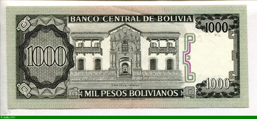 1000 Pesos Bolivianos Juana Azurday