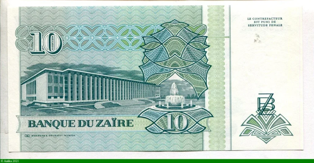 10 Nouveaux Zaires Mobutu & Léopard * *