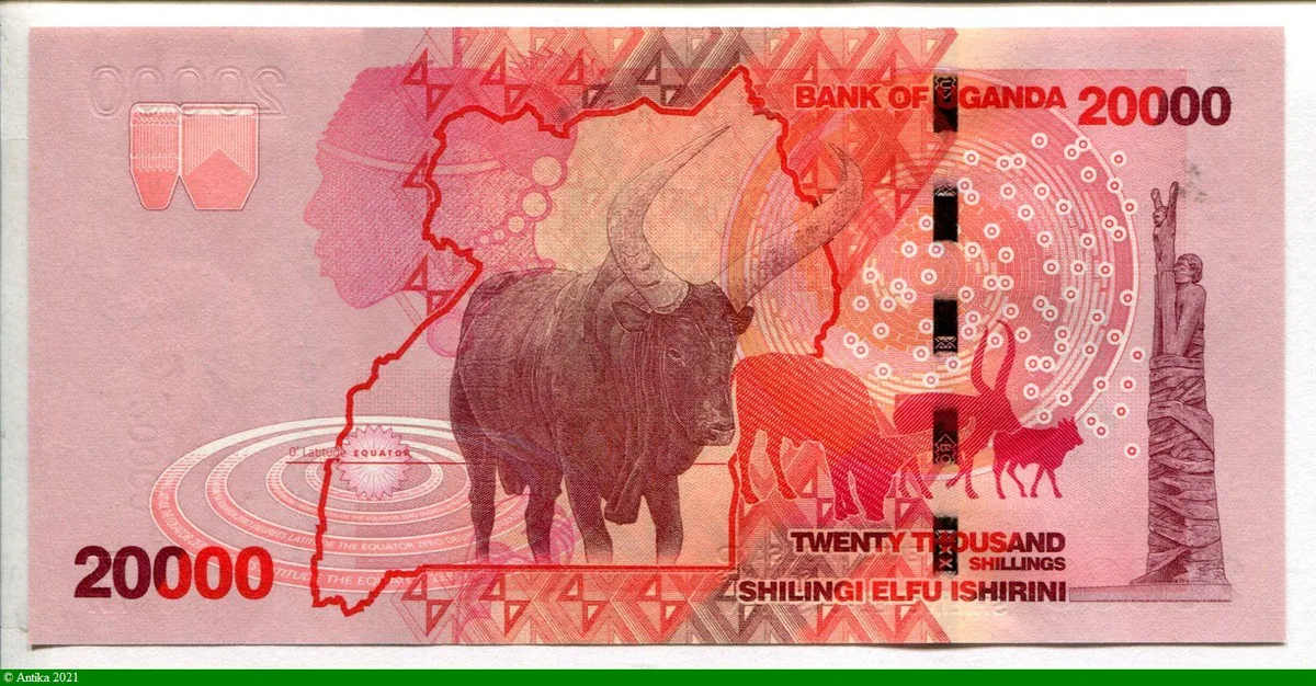 20 000 Shillings Paysage & Buffles