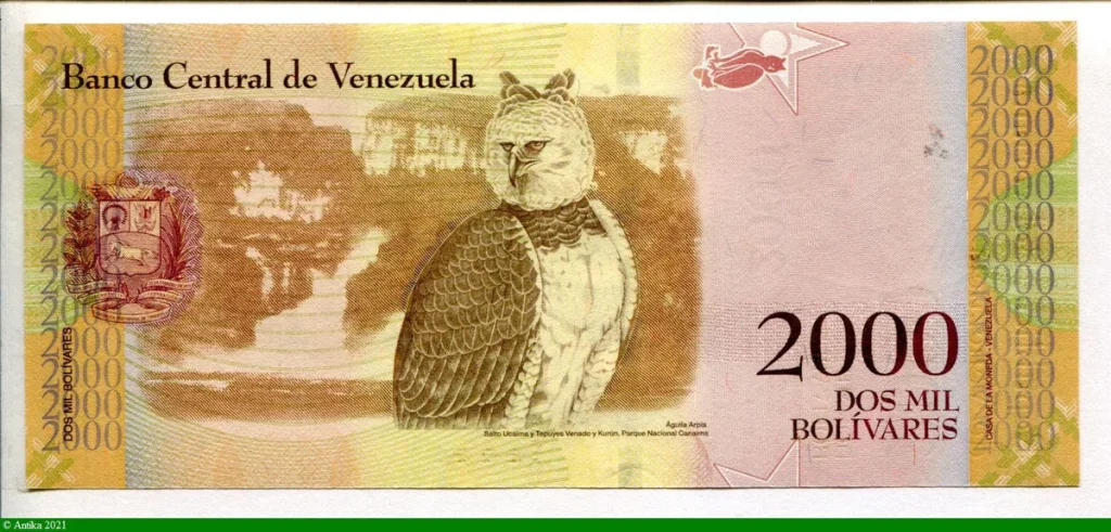 2000 Bolivares Guaicaipuro & Hibou Superbe Billet